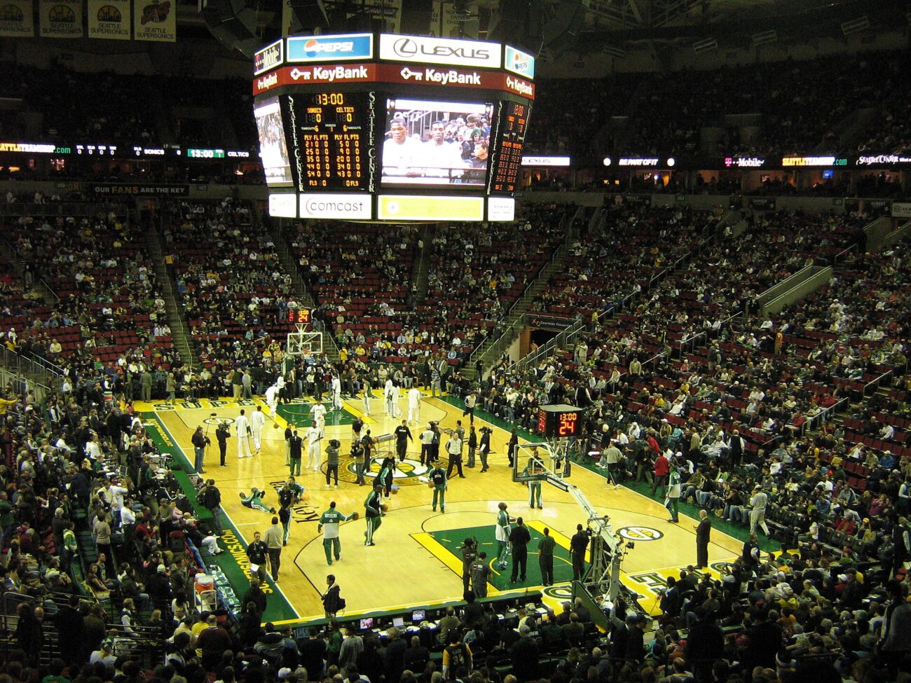 Seattle Supersonics vs Bostons Celtics