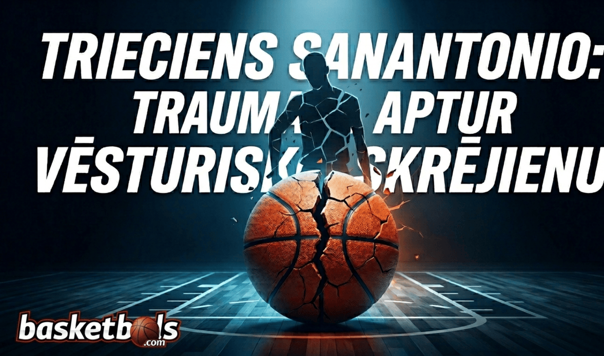 Victor Wembanyama medicīniskā pārbaude pēc smadzeņu satricinājuma.