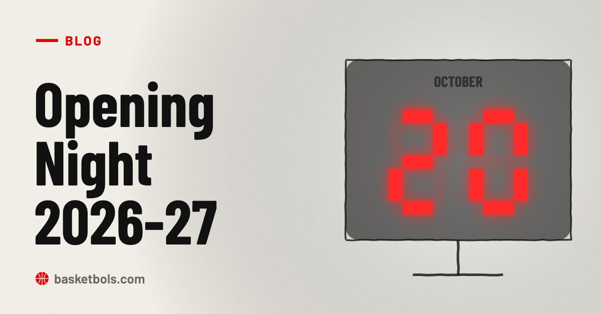 Blog cover: Opening Night 2026-27 with a scoreboard showing October 20